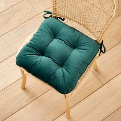 Dunelm Recycled Velour Seat Pad Bottle (Green)