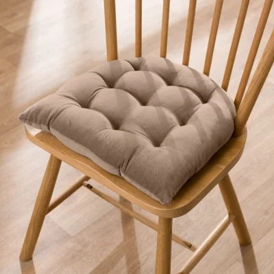 Dunelm Clara Round Velvet Seat Pad