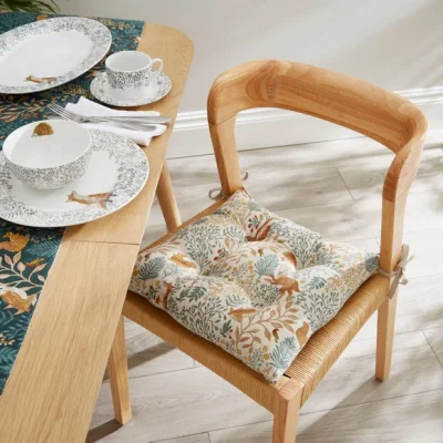 Dunelm Woodland Tale Reversible Seat Pad