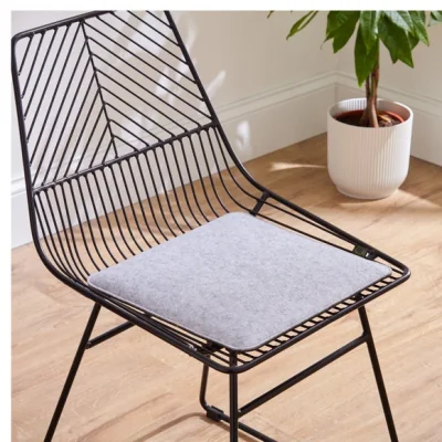 Dunelm Elements Square Seat Pad Grey
