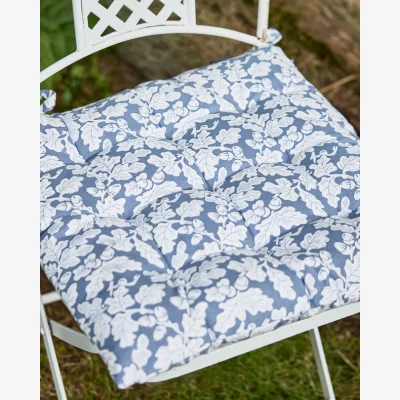 Dibor Set of 2 Oakwood Leaf Print Seat Pads