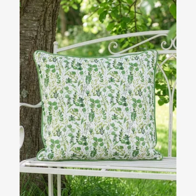 Dibor Extra Large Botanical Green Chair Cushion