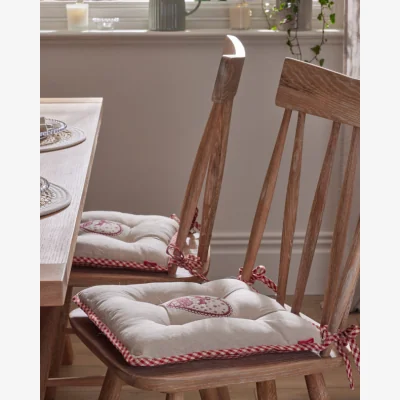 Dibor Set of Gingham Stag Seat Pads