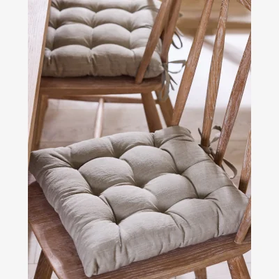 Dibor Salina Grey Seat Pad with Ties