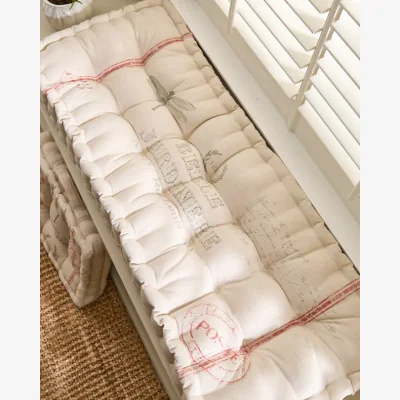 Dibor Belle Jardinere Red Indoor Bench Cushion
