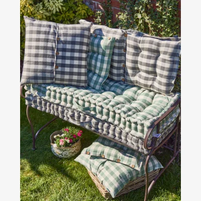 Dibor Gingham Garden Cushion Collection