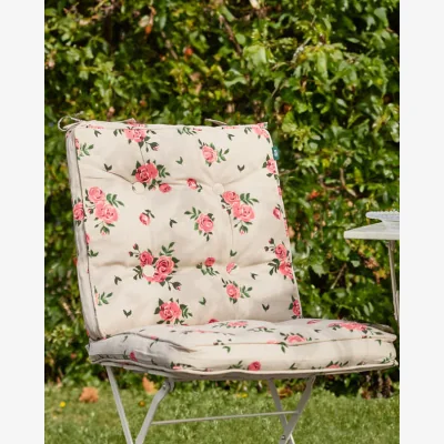 Dibor Set of 2 Vintage Rose Garden Seat Cushions