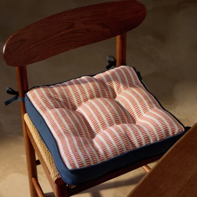 Habitat Habitat Woven Set of 2 Seat Cushion - Orange
