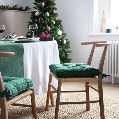 Habitat Habitat Cotton Pack of 2 Seat Cushions - Green