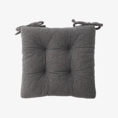 Homebase Teddy Seat Pad - Charcoal - 40x40cm