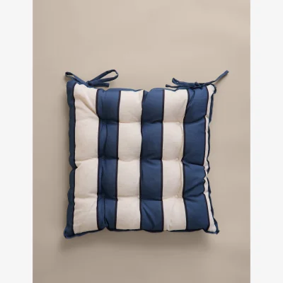 Marks & Spencer M&S 2 Pack Striped Outdoor Seat Pads Blue Mix