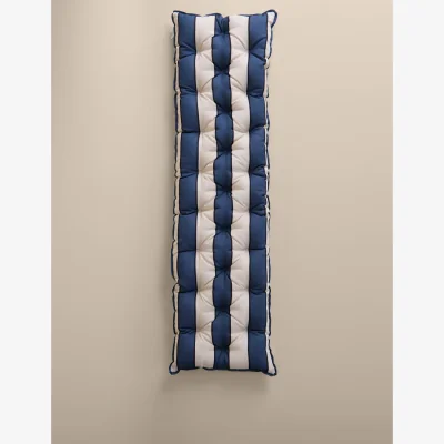 Marks & Spencer M&S Striped Outdoor Bench Pad Blue Mix