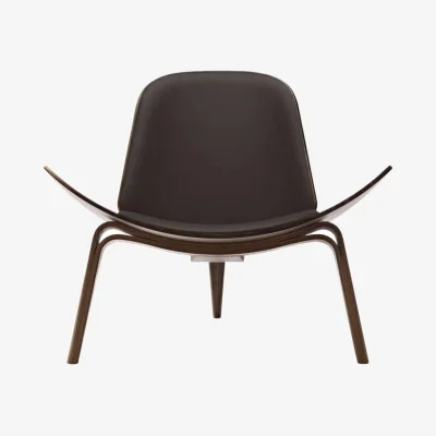 Made in Design CH07 - Shell Chair Padded armchair leather brown / Hans J. Wegner, 1963 - CARL HANSEN & SON