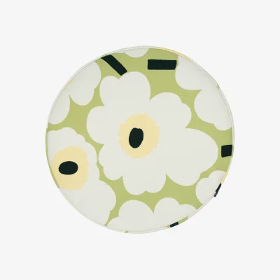 Nordic Nest Marimekko Pieni Unikko seat cushion Pear off-white melon Ø35 cm