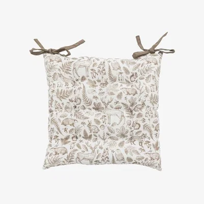 Downtown Etched Woodland Reversible Seat Pad In Brown