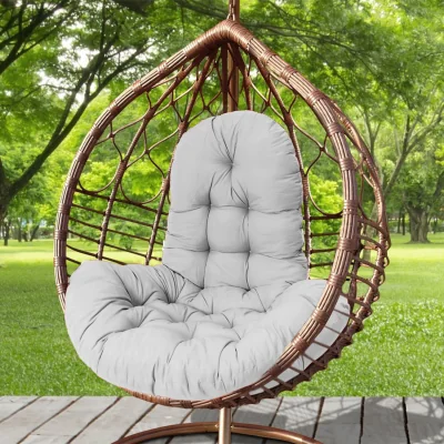 The Range Garden Rocking Chair Back Seat Pad Swing Cushion Oxtongue Shape - Light Grey