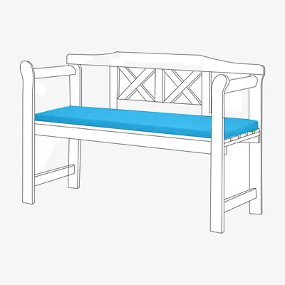The Range Garden Bench Cushion Outdoor Seat Pad  - Yellow