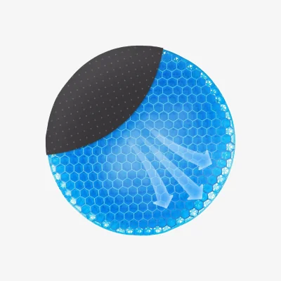 The Range Round Honeycomb Gel Seat Cushion Orthopaedic Support - Blue