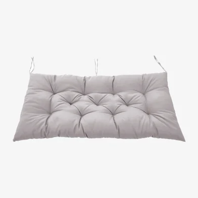The Range Thick Rectangular Outdoor Seat Cushion with Straps 150cm - Light Grey