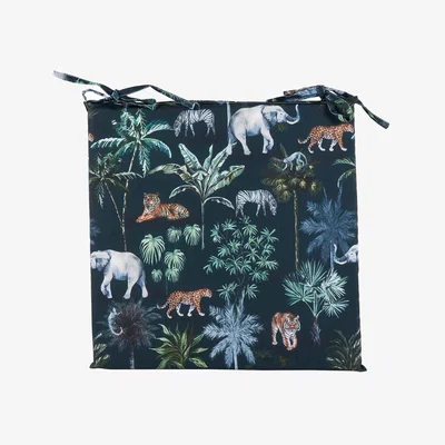 The Range Pack of 2 Boho Jungle Seat Pads - Navy