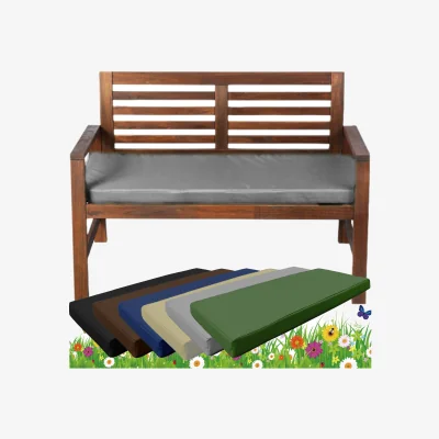 The Range Premium Real Foam Garden Bench Cushion - Bottle Green / 143cm