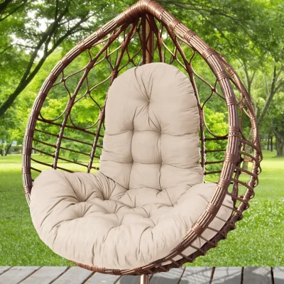 The Range Garden Rocking Chair Back Seat Pad Swing Cushion Oxtongue Shape - Light Brown