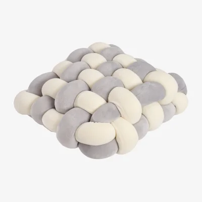 The Range Soft Woven Seat Cushion - Cream and Grey