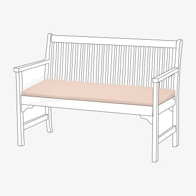 The Range Outdoor 2-Seater Garden Bench Cushion Water-Resistant Seat Pad - Stone