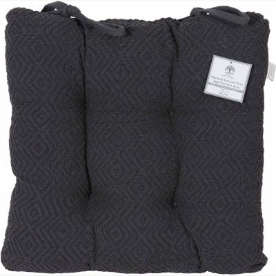 The Range Diamond Textured Seat Pad - Dark Grey