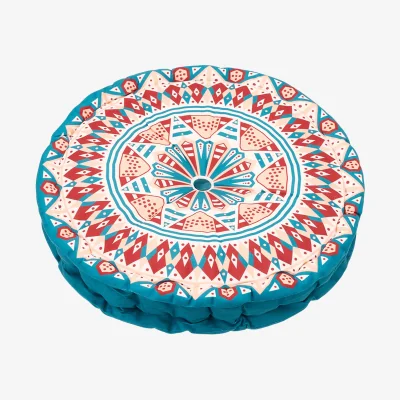 The Range Round Bohemian Tatami Seat Cushion - Blue