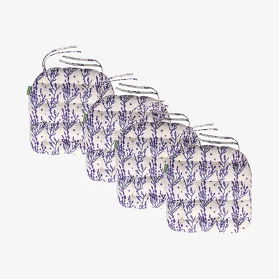 The Range Outdoor Tufted Seat Pad with Secure Ties - Provence Lavender / 4