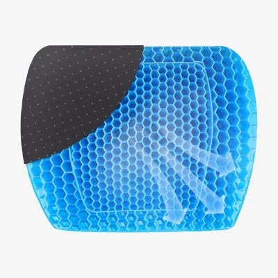 The Range Gel Seat Cushion Orthopaedic Back Support Non Slip Breathable Washable - Blue