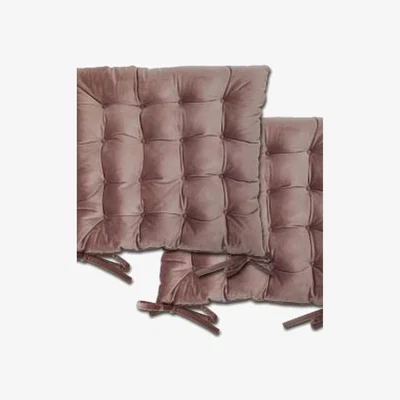The Range Velvet Seat Pad Pair - Heather