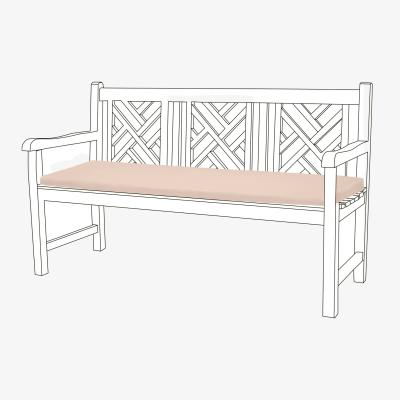 The Range 3 Seater Garden Bench Seat Pad Outdoor Cushion Water Resistant - Stone