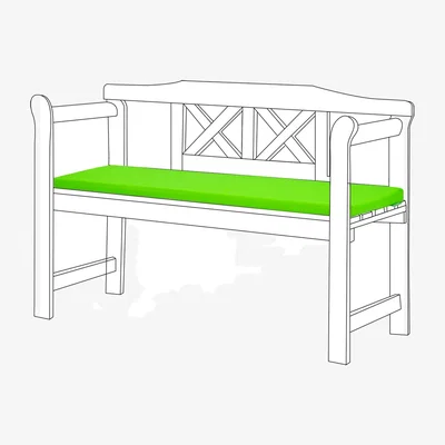 The Range Garden Bench Cushion Outdoor Seat Pad  - Lime