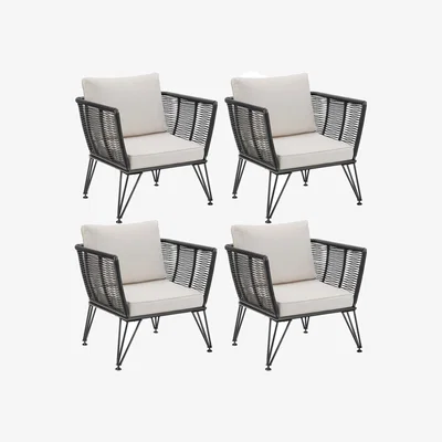 The Range Garden Chair Sundo - Thick Seat Cushions, Removable Cushion Covers - Anthracite / 4