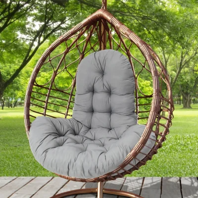The Range Garden Rocking Chair Back Seat Pad Swing Cushion Oxtongue Shape - Dark Grey