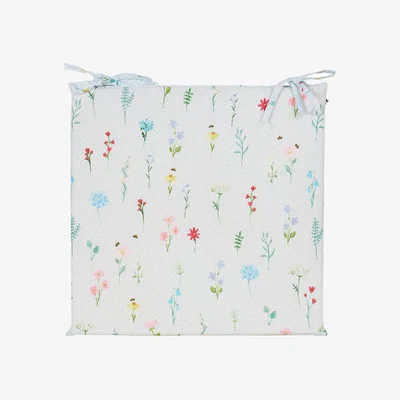 The Range Flower Market Seat Pad - White