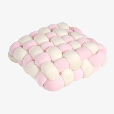 The Range Soft Woven Seat Cushion - Cream and Pink