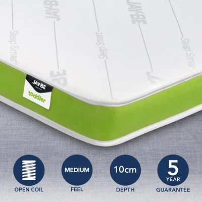 Dunelm JayBe Toddler Medium Anti Allergy Foam Free Pocket Sprung Mattress White