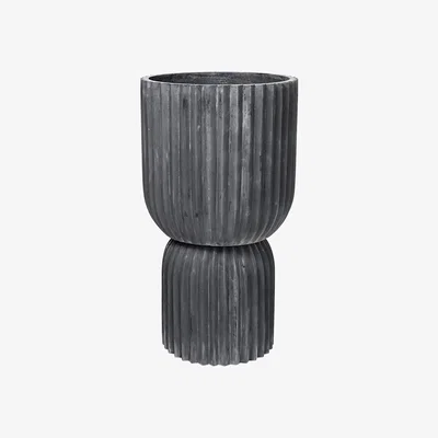 Amara Broste Copenhagen - Fiber Flowerpot - Charcoal