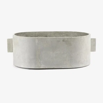 Amara Serax - Concrete Oval Plant Pot - Grey - Large