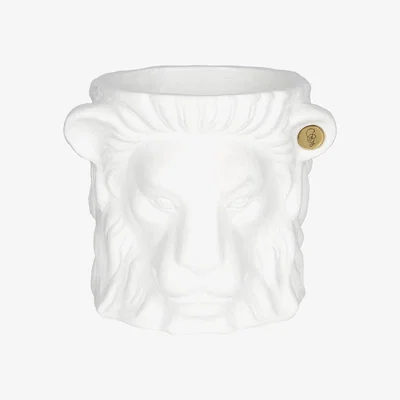 Amara Garden Glory - Terracotta Lion Plant Pot - Small - White