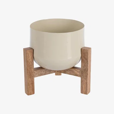 Amara Retreat - Wooden Base Planter - Small