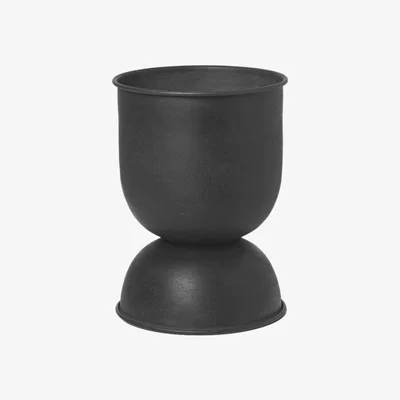 Amara ferm LIVING - Hourglass Plant Pot - Black/Dark Green - Extra Small