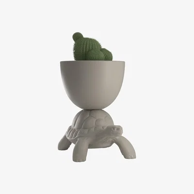 Amara Qeeboo - Turtle Planter And Champagne Cooler - Dove Grey
