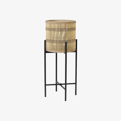 Amara Light & Living - Corazo Flower Pot on Stand - Black