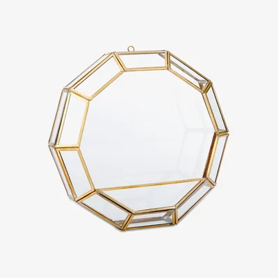 Amara Nkuku - Api Round Wall Planter - Antique Brass - Large