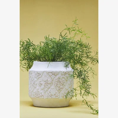 Anthropologie Brynn Carved Plant Pot