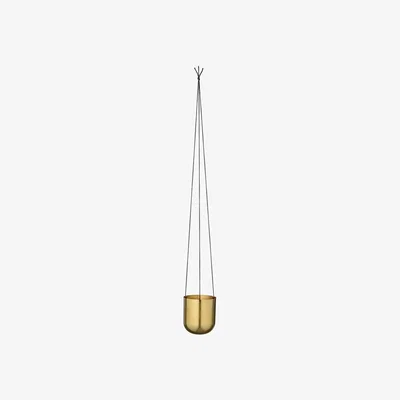 Barker and Stonehouse Metal Hanging Pot, Gold